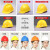 LISM安全帽工地国标加厚玻璃钢透气建筑工程施工防砸领导安全头盔印字 三筋升级加厚黄色按钮