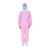 食安库 加厚套头连帽分体水产工作服 可挂口罩 吸汗透气 浅粉色 小号 160