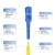 创优捷 光纤跳线尾纤SC-FC（UPC)单模单芯环保材质护套光端机收发器光纤线 -30m
