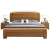 斯多朴双人床实木新中式轻奢单人床现代简约北欧极简1.8米小户型用床 1.5*2米 胡桃木单床