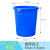 适用圆形大号加厚塑料大水桶储水带盖胶桶商用特大容量环卫垃圾桶 蓝色45L无盖 加厚