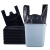 玥享一次性黑色垃圾袋背心袋55*80cm 加大容量加厚手提塑料打包袋50个装