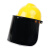 OLOEY防护面罩面具安全帽配件电焊烧焊脸部防粉尘劳保打磨防尘面屏焊帽 铝合金支架+透明面屏