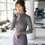 欧凯茜（Aucassie）春夏运动套装女瑜伽健身服外套跑步速干紧身长袖二件套 星耀黑外套(单件) S(体重80-95)