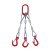 力虎王 钢丝绳吊具 压制钢丝绳组合吊具 钢丝绳组合整套起重工具吊钩吊索具 三腿6吨3米