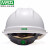 免费印字 msa梅思安V-Gard500豪华型安全帽工地男领导建筑工程国标加厚头盔定制 白色 透气型PE一指键