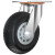 今海 黑色橡胶轮平板手货架轮子橡胶万向脚轮 5寸重型支架 橡胶静单轮-不带支架