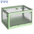 稳斯坦 W5815 五开门折叠收纳箱子 多功能透明储物整理箱盒 绿色小号40.5*29*24cm