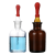 JESERY玻璃滴瓶  带红胶帽头小滴瓶 化学实验室滴管滴瓶精油分装滴瓶 棕色滴瓶30ml【含胶头】