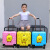 罗特艾蒂儿童行李箱定制20英寸儿童拉杆箱18英寸登机箱男女旅行箱万向轮密 米白色 18寸黑色SUP字母