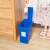 垃圾桶厕所卫生间夹缝翻盖垃圾筒窄缝北欧风小清新垃圾桶带盖 长方形翻盖大海蓝随机送贴纸一张