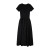 杜赫pusumede黑色针织短袖连衣裙女夏2023新款设计感显瘦收腰气质裙 白色 S