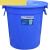 大号垃圾桶户外塑料酒店餐厨工业商用圆形带盖大容量收 100升+盖蓝色户外小区