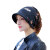适用化疗后女士光头帽薄款韩版鸭舌帽帽子有沿保暖户外月子帽春秋款定制 深蓝色 M56-58cm