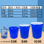 干湿过滤分离带滤网垃圾桶大号厨房厨余茶水茶叶沥水水桶篮桶 蓝色18升【有盖子】+蓝色沥水篮