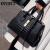 ENVISTA奢侈高端品牌包包女包高档真皮托特包女士新款时尚手提包妈妈大包 黑色