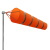 京势 气象风向袋反光布袋风向标耐用型油气化工企业风向测试橙白反光款小号0.8米（1个）