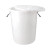 琴奋大号圆桶加厚塑料水桶工业储水圆桶餐厅厨房泔水桶大号垃圾桶白色 380L 带桶盖