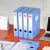 齐心(Comix)10个装55mm档案盒板材厚度1mmA4文件盒加厚粘扣资料盒蓝色 HC-55-10 55mm 经典款