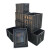 京胜丰博 防静电周转箱595*383*142mm电子元件盒子EDS物料盒零件配件塑料分隔收纳箱 黑色10分格箱