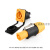 电源插头3芯显示屏音响防水航空电源连接器插头 嘉博森 YF24型橙黑色插头(不带线)