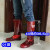 特种工矿靴 男高筒茶色红色水鞋工地耐磨防水防滑 广东没布雨靴 酒红色(01款) 39 标准码