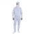 白色百级无尘服连帽连体服半导体工作服防尘防护洁净服 白色0.5条纹 XL