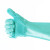 雨林军 硅胶工业手套 耐轻酸碱劳保胶皮手套 农工业防水加厚耐磨清洁手套 单位：套 绿色5双 