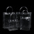 海斯迪克 透明pvc手提袋 纽扣手拎袋包装袋 竖版 20*7*25cm H-85