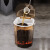 铸固 透明茶渣桶 茶水桶办公茶室推盖手提垃圾桶 过滤茶叶茶具 中号5L-茶色+导流管三件套