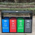 户外分类不锈钢果皮箱三分类环卫小区公园垃圾桶庭院景观 四分类镀锌板