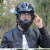 骑行面甲摩托车防护罩防风防沙骑士面罩眼镜防雾防毒电焊生化面罩 灰色镜片面罩