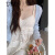 黛美琪（Daimeiqi）吊带连衣裙新款2023春夏蕾丝拼接显瘦外搭罩衫中长款蛋糕裙子女 单件开衫 S(80-98斤)