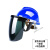扬笙福电焊面罩安全帽式支架面屏防护冲击头戴式焊帽工专用烧氩弧焊接 蓝色安全帽+支架+灰屏