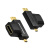 定制威迅Micro HDMI转HDMI母转接头 微型HDMI公转VGA母高清线议价 micro HDMI+迷你HDMI 0.5m及以下