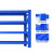 康迪普 货架仓库置物架仓储货物架储物架子蓝色四层库房展示架承重100kg 1000*400*2000mm副架