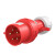 德力西工业航空插头插座3芯4芯5芯16A32A明装对接防水防爆连接器 DEP2-115 16A 5芯插座 红色