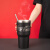 名创优品（MINISO）黑色可口可乐杯子850ml 吸管杯保冷杯保温杯咖啡杯不锈钢水杯