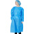 一次性隔离衣无纺布手术衣服护士疫保护防尘工作服反穿罩衣 PP20克 蓝色橡筋袖口20件 夏款 均码