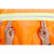 COFLYEE 厂家批发成人户外巡逻施工环卫工作套装橘黄色涤塔夫双层反光雨衣定制 橘红双杠双层 L
