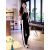 CMQ香港潮牌网红运动休闲套装女夏显瘦时尚潮流减龄时髦撞色阔腿裤两 黑色套装 XL