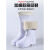 EVA白色卫生靴加绒食堂厨房工厂专用雨靴防滑耐油高筒棉水鞋 高度36cm左右白色牛筋底-不加棉 36
