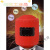 电焊面罩红钢纸焊帽子焊工防护安全头戴式焊接氩弧焊防火星防高温 红帽可视窗不翻盖(自带9号镜片+