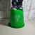 居洁 塑料加厚带提手圆形垃圾桶可加盖可配滤网茶水厨房 圆形20升带盖+滤网 灰色/绿色 单位：个