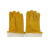 电焊手套 G-0393XL 双层帆布 加厚耐磨 防烫伤 黄色