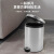 安达通 不锈钢垃圾桶 创意脚踩带盖垃圾桶厨房分类垃圾桶 缓降款12L