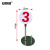 安赛瑞 射击号码牌插红旗杆  射击场地标识牌 不锈钢数字号码靶位牌 3号 1H00479