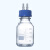 实验室补料瓶 发酵罐1/2/3/4通孔试剂加料瓶 小号中号大号 不锈钢瓶盖补液瓶 蓝盖玻璃瓶单通双通 中号500ml双通