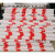 直销PVC电力拉线警示管红白反光防护套管单开跨路防撞杆安全标志 50双开国标2米