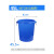 大号垃圾桶带盖户外家用特大号商用厨房无盖圆桶环卫潲水桶带轮子 45升蓝色无盖（加厚款）